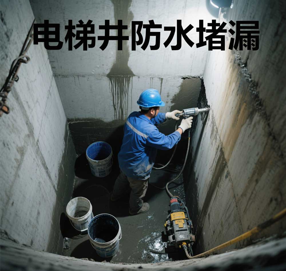 电梯井防水堵漏，下沙专业电梯井漏水维修公司